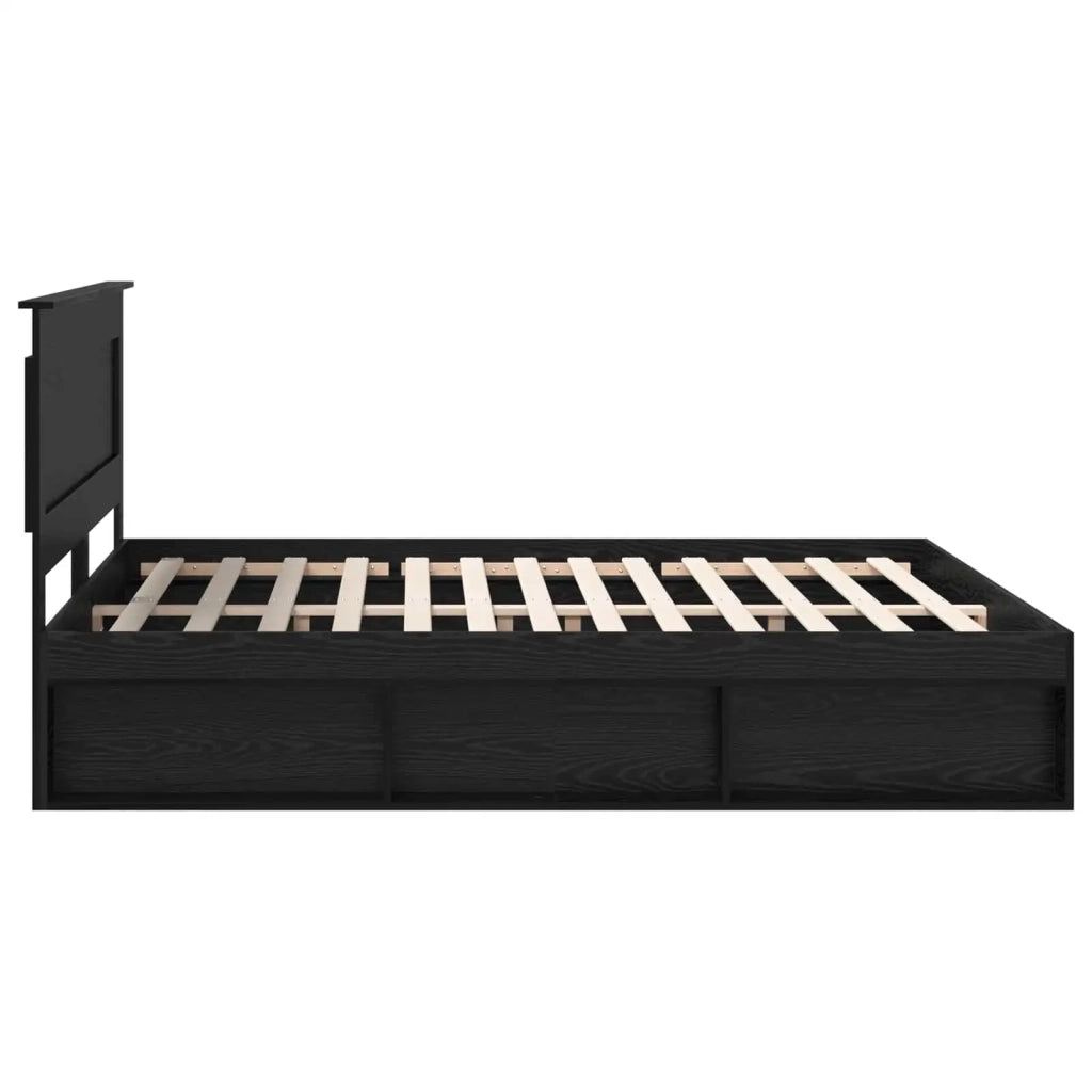 Struttura del letto Nero 200 x 200 cm Pino massello 3410049
