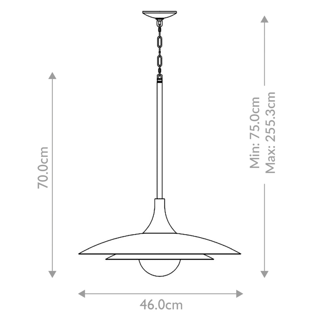 Lampada a sospensione Welsh doppio vetro bianco oro LED 15W