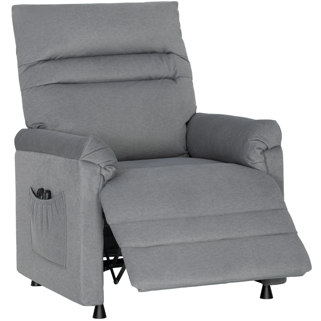 Poltrona Relax Massaggiante Elettrica Reclinabile con Lendenheizung ¨C Zephmum ¨C Grigio