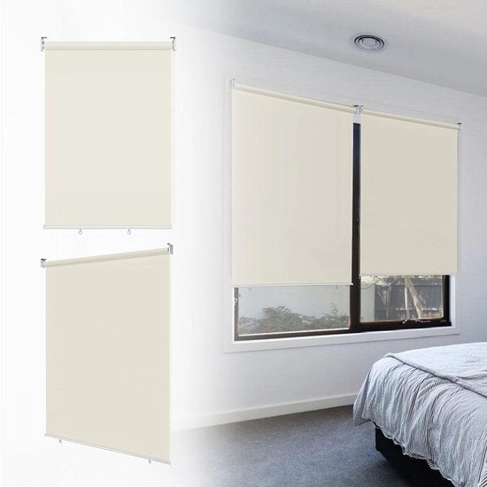 Reticolo Termico 2 Pezzi - Oscurante - Schermo Solare Verticale - Reticolo Duraturo Acquaparato - Beige 180 x 140 cm