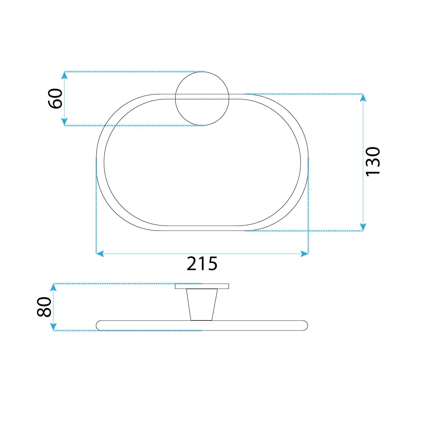 Appendiabiti Da Bagno Ring 16101 Aristo Brushed Gold