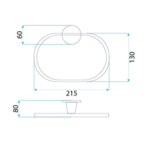 Appendiabiti Da Bagno Ring 16101 Aristo Brushed Gold