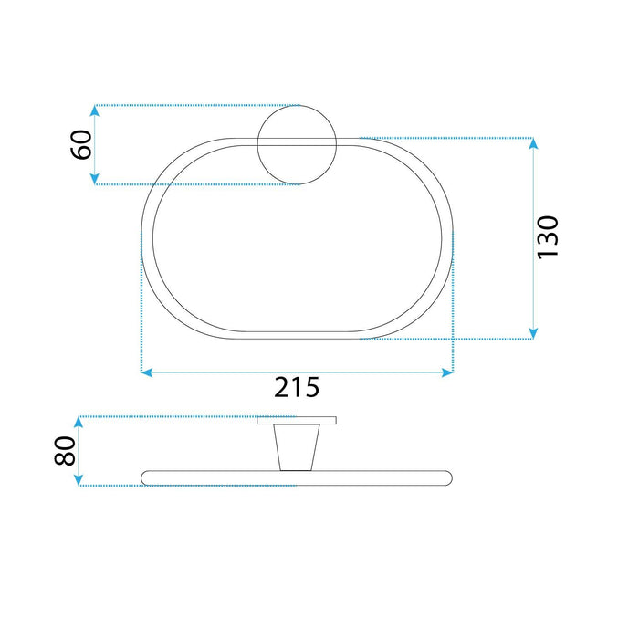 Appendiabiti Da Bagno Ring 16101 Aristo Brushed Gold