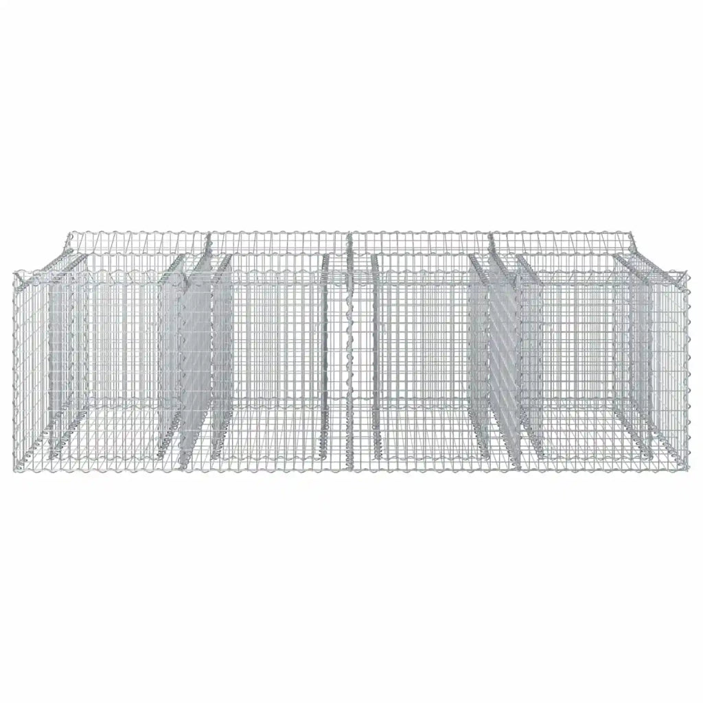 Letto rialzato in gabbione 2 pz Argento CFW4394588