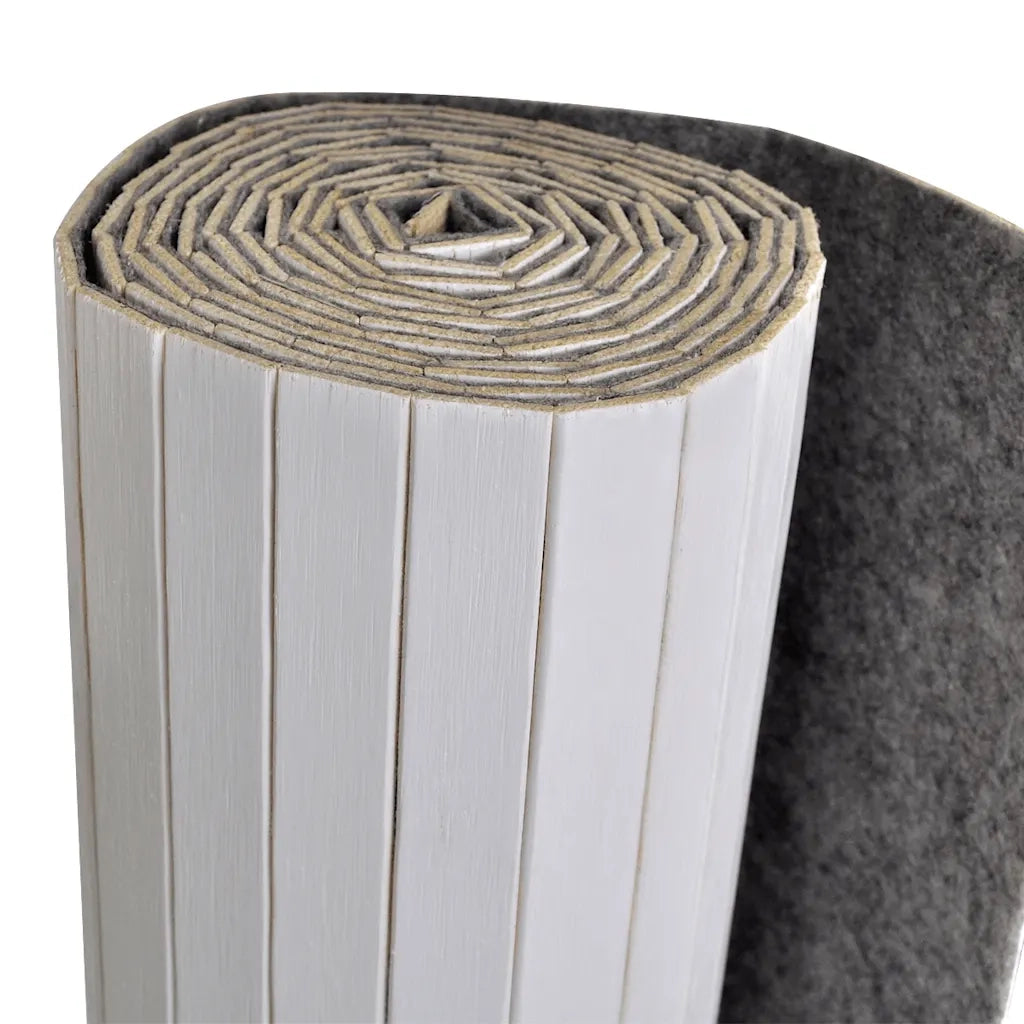 Pannello Divisore per la Stanza in Bambù Bianco Larghezza 250 cm Altezza 165 cm 241670