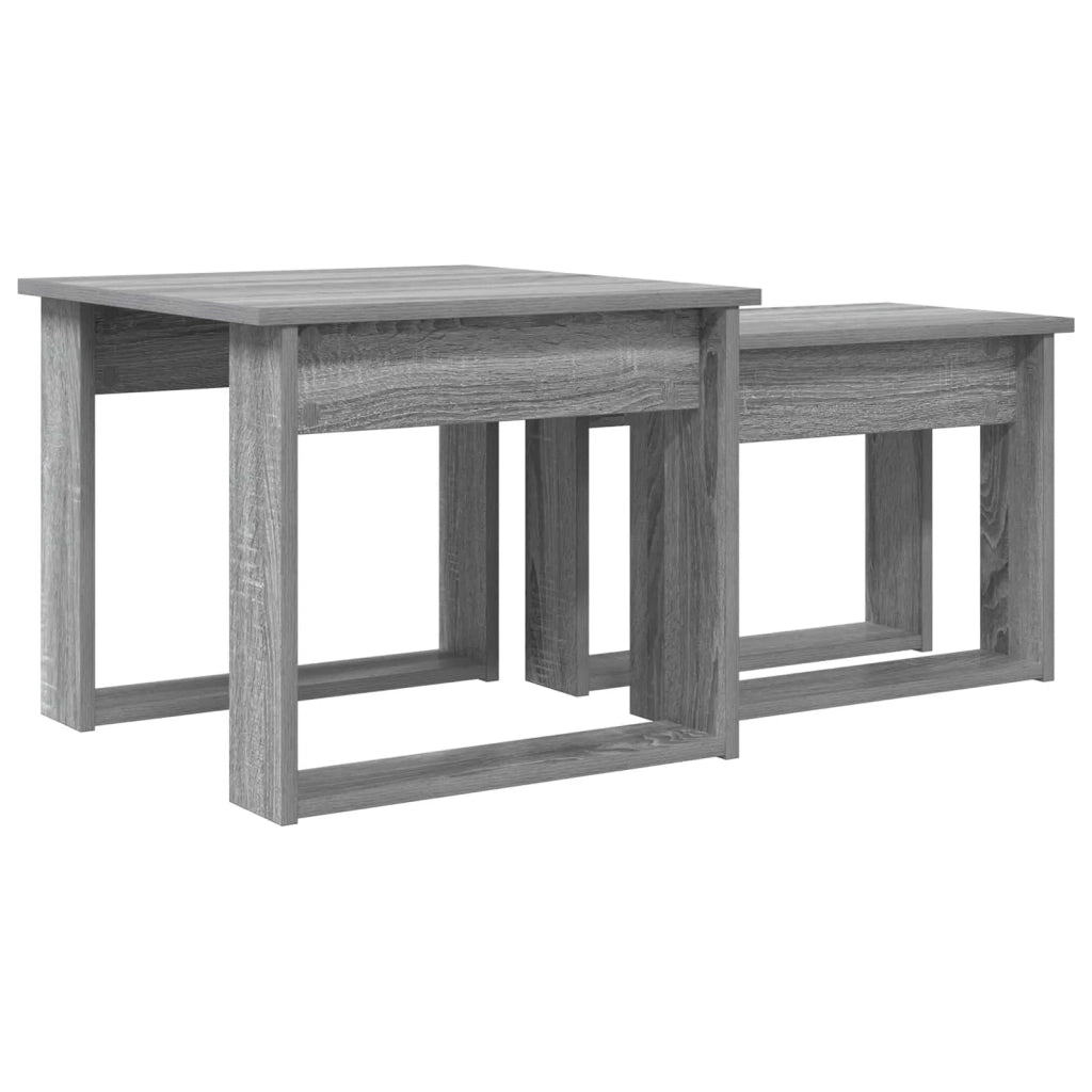 Set di Tavolini da Caffè 2 pcs Grigio Sonoma Legno multistrato 8000129