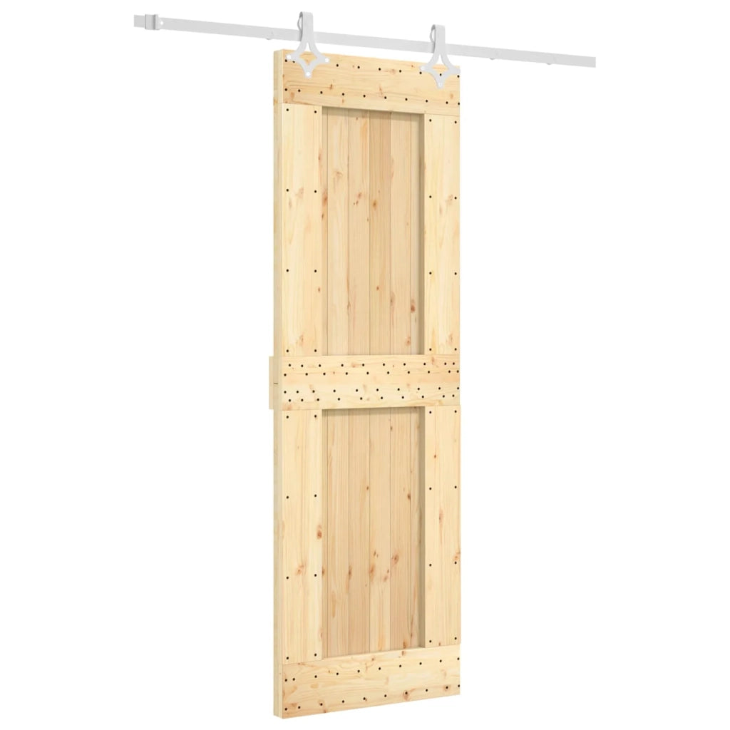 Porta scorrevole Naturale e Bianco 70 x 210 cm 3445087