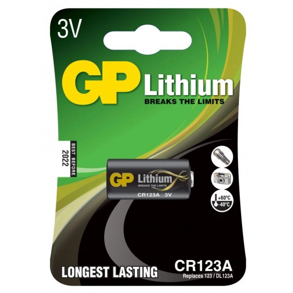 Batteria al lito 3v CR123A (Blister 1 Pezzo)