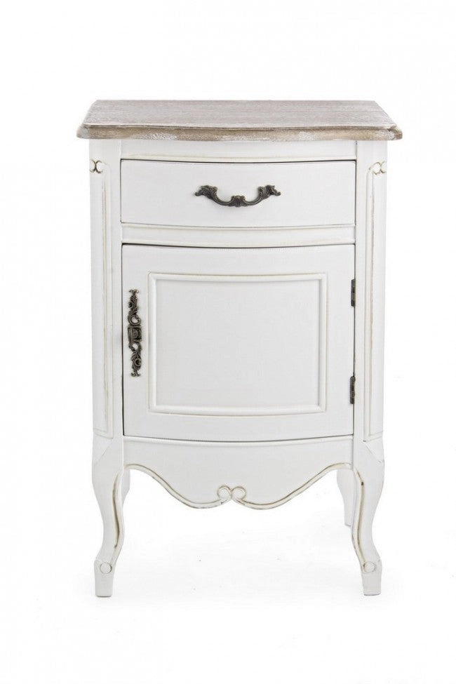 Comodino 1 Anta 1 Cassetto Justine in Legno