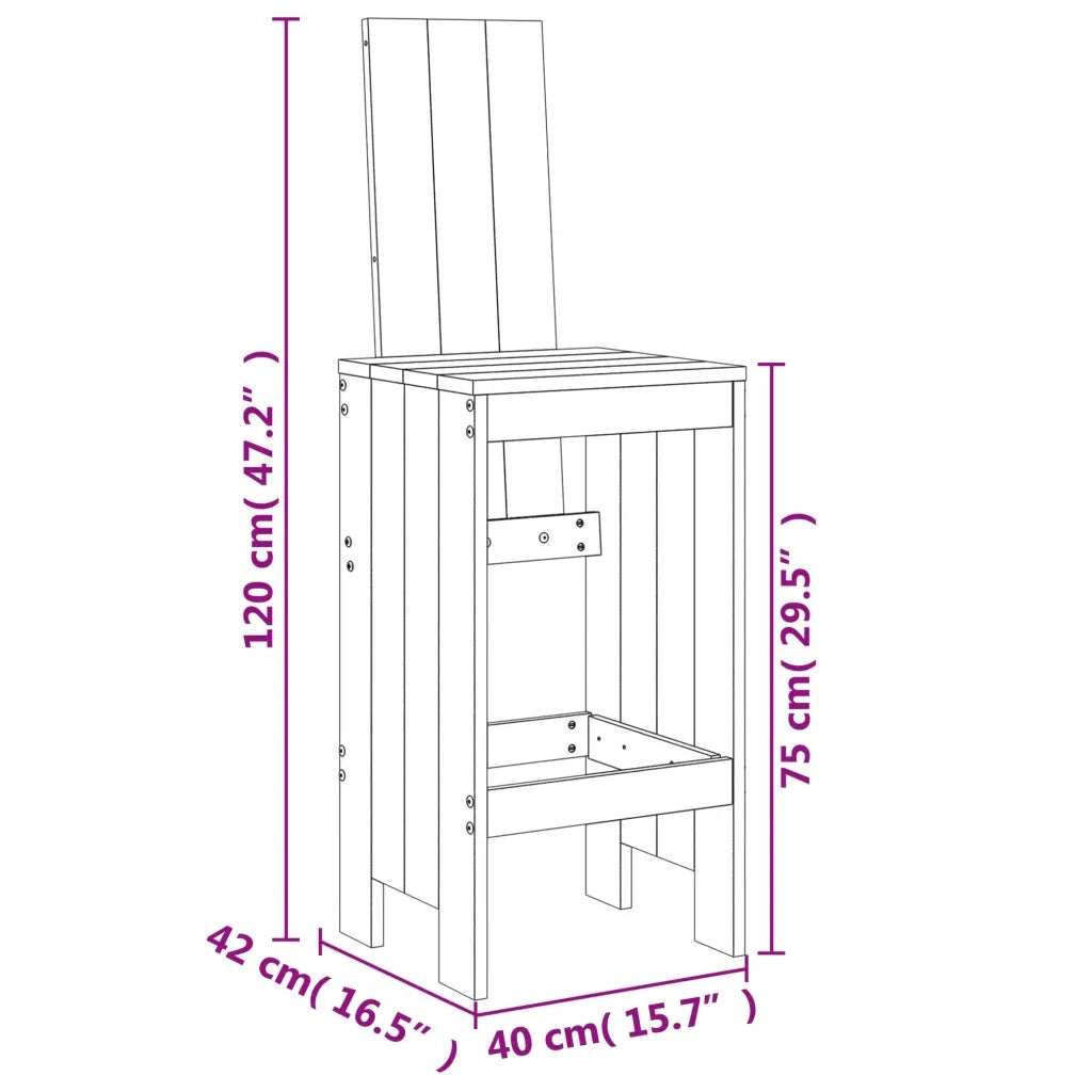 Set Bar da Giardino 9 pz in Legno Massello di Pino 3157787