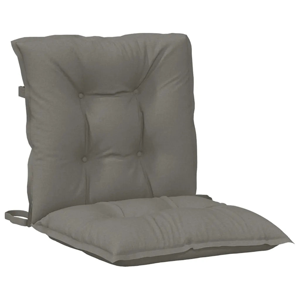 Cuscini Sedia Schiena Bassa 6 pz Grigio Mélange 100x50x7 cm 4002384