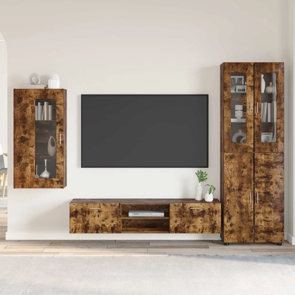 Set mobile TV con cassetto FLORIN Rovere fumé Legno multistrato