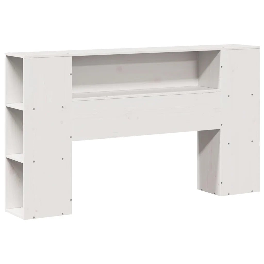 Letto Libreria senza Materasso Bianco 140x190 cm Legno di Pino 3321849