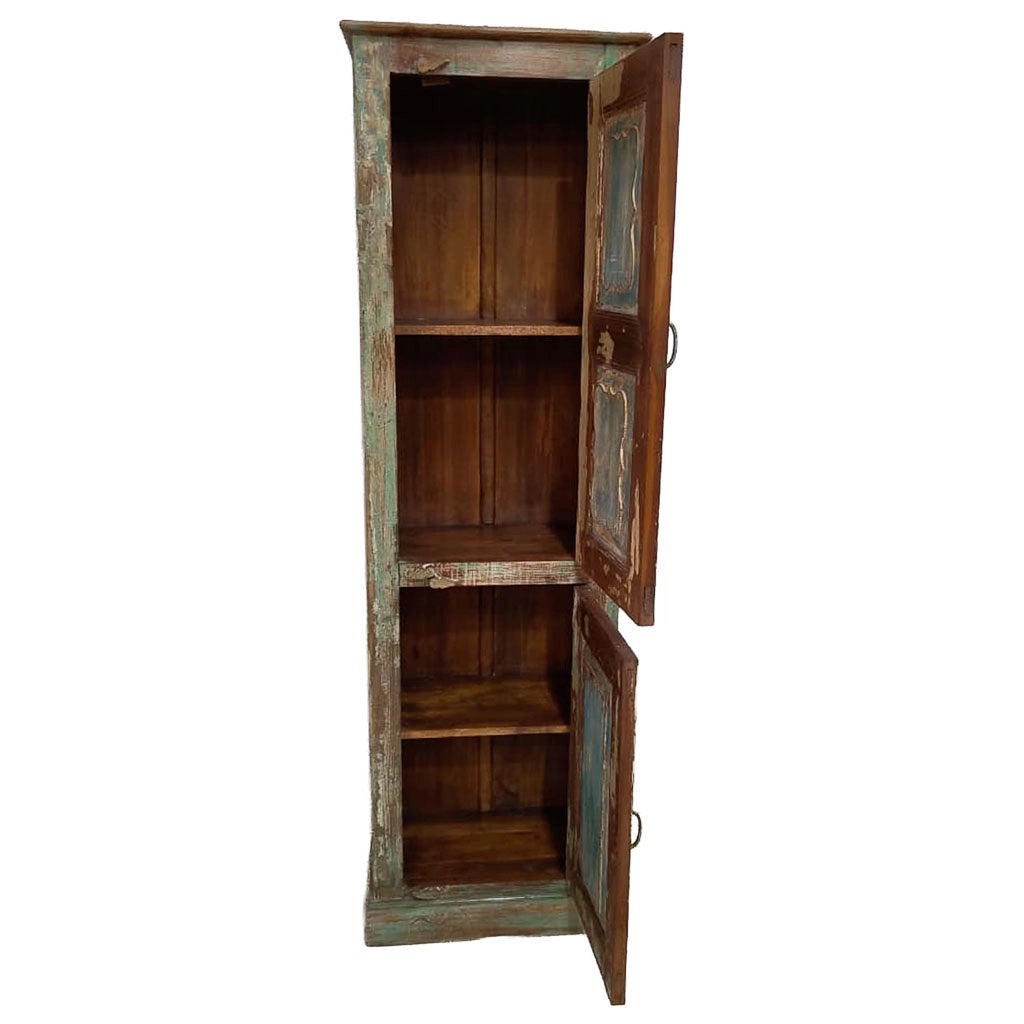 Credenziale in legno artigianale 57x36x193h cm