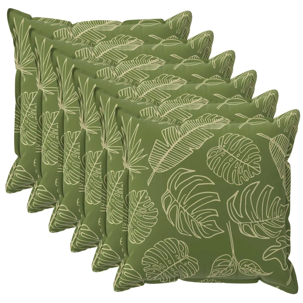 Federa 6 pcs HOUTEN Design a foglia 40 x 40 cm Poliestere 916925