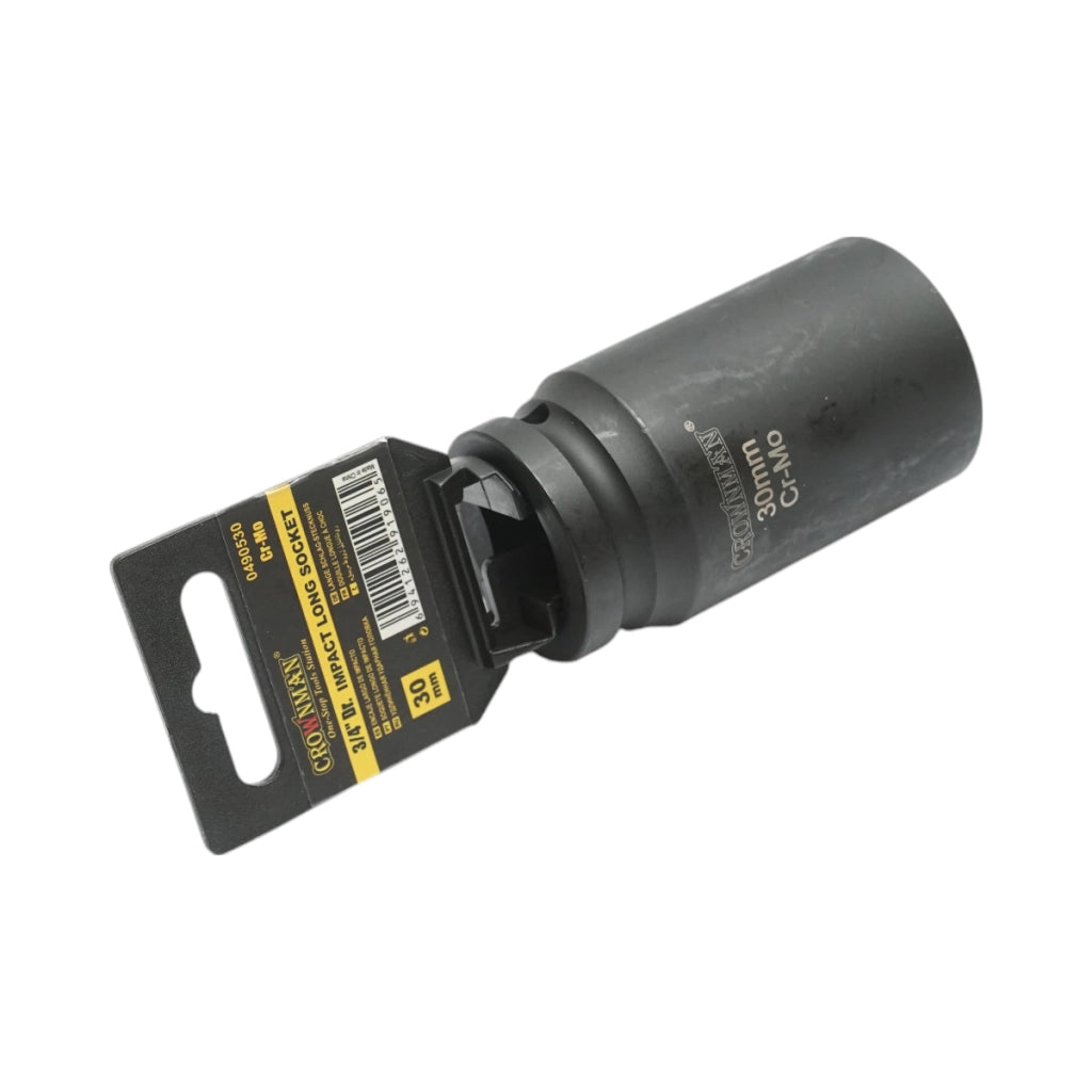 Chiave a bussola a impatto Crownman da 30 mm, attacco quadro da 3/4 di pollice in acciaio Cr-Mo