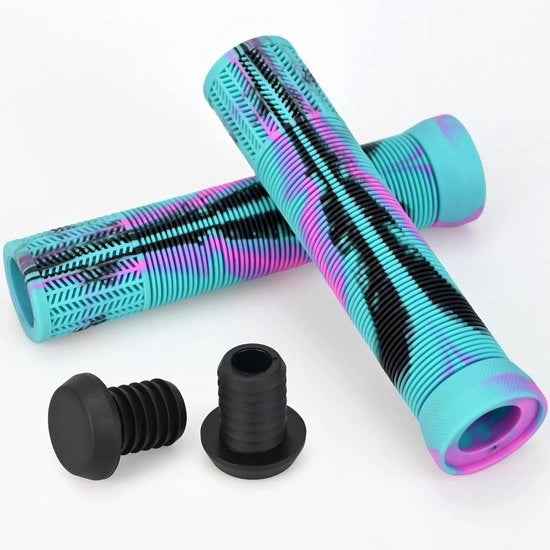 Manubri da MTB/BMX con antiscivolo a gomma - Struttura ergonomica - 2 bracci - 145 mm - 100 g - Stuvari da MTB/BMX