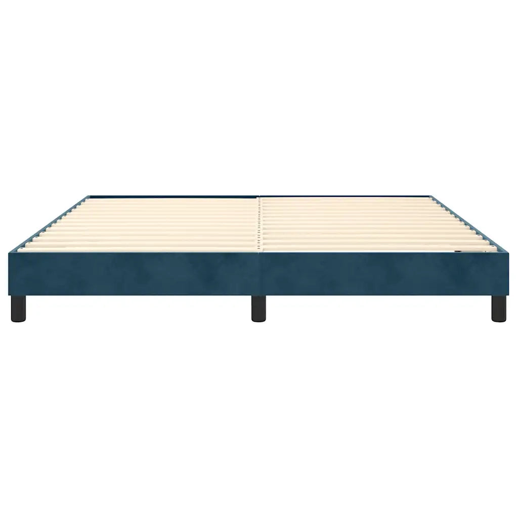 Struttura Letto a Rete a Molle-Giroletto Blu Scuro 180x200 cm in Velluto 834524