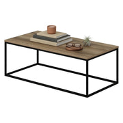 Arcella, Tavolino da Salotto Forma Rettangolare, 120x60x42h cm Marrone Noce