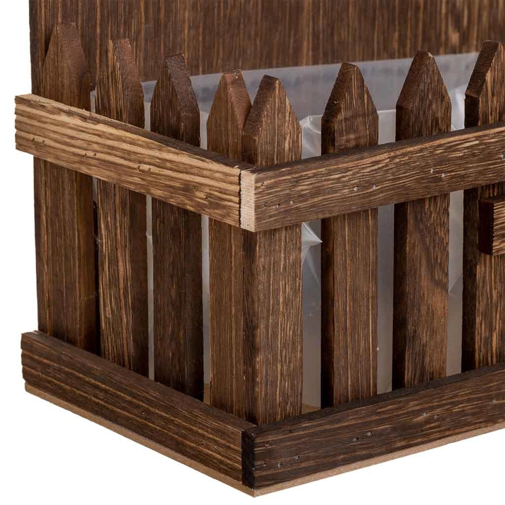 Supporto in legno marrone 26,5x15x35h