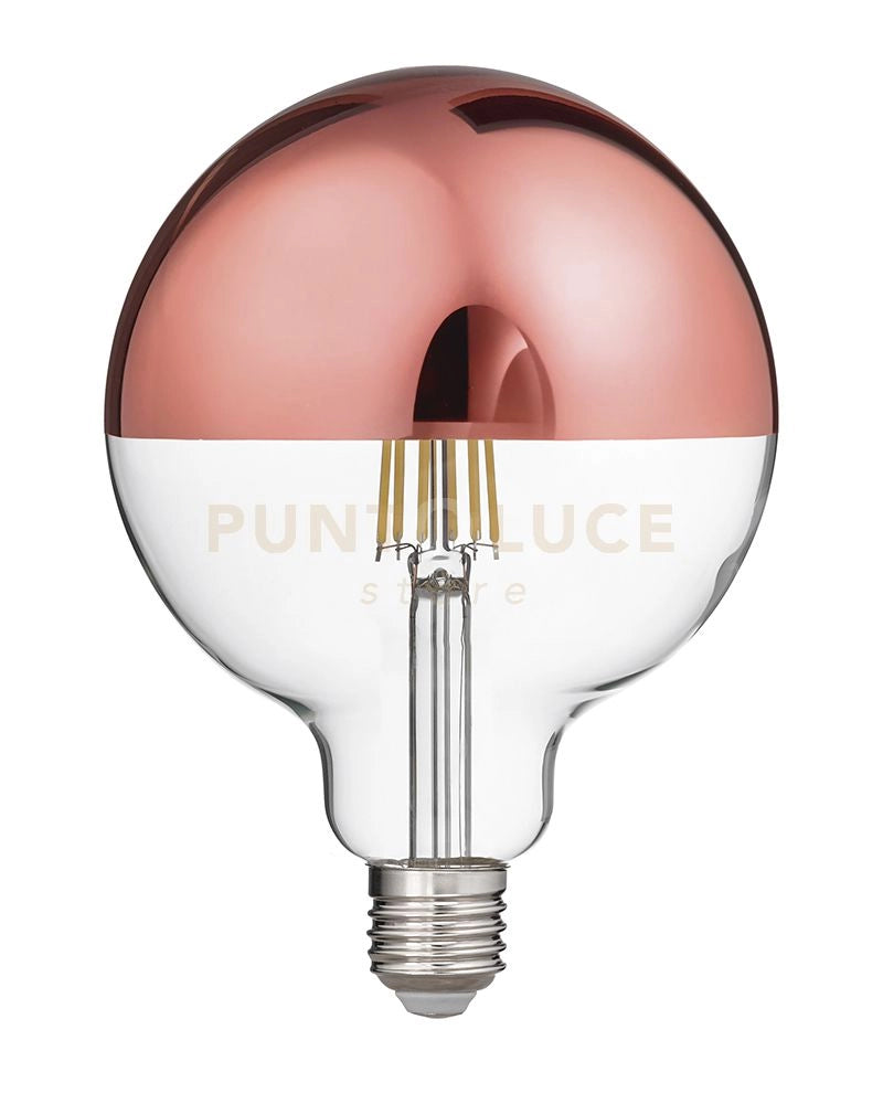 GLA302R- LAMPADINA ATTACCO E27 GLOBO VETRO SPECCHIATO RAME 12,5CM 2700K 1521LM 12W