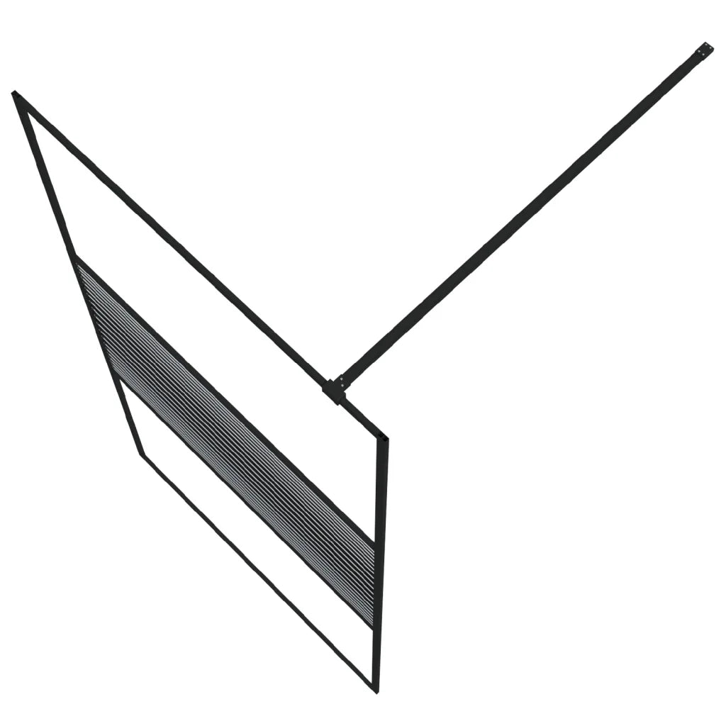 Parete Doccia Walk in Nero 100x195 cm Vetro Trasparente ESG cod mxl 42217