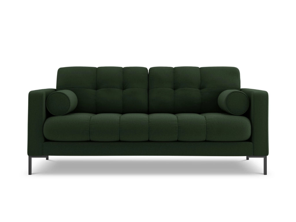 Cosmopolitan Design - Divano "Bali" 3 posti in tessuto strutturato verde scuro 