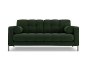 Cosmopolitan Design - Divano "Bali" 3 posti in tessuto strutturato verde scuro 