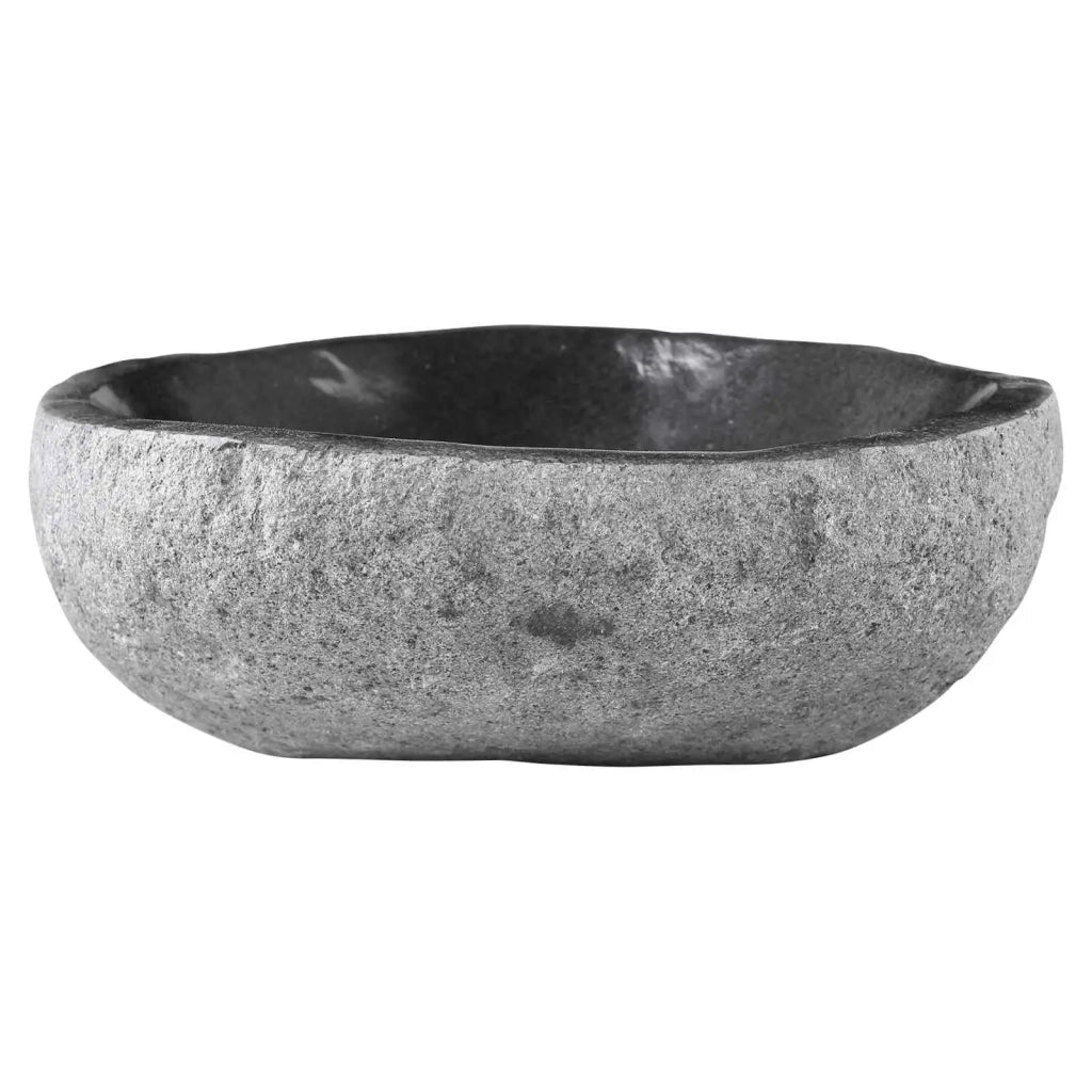 Lavabo Ovale Grigio (32-37) x (27-30) x 12 cm Pietra di Fiume 42011253