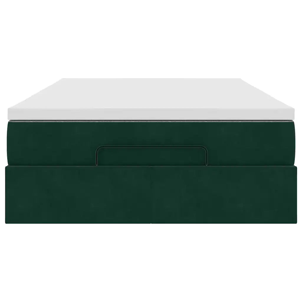 Struttura Letto Pouf con Materasso 120x200 cm Velluto 3311180