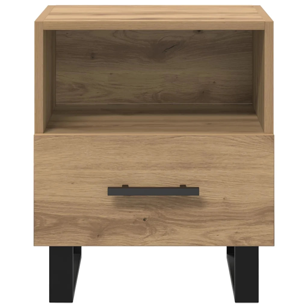 Comodino | Armadio da Notte | Mobiletto da notte Rovere artigianale 40 x 35 x 47,5 cm