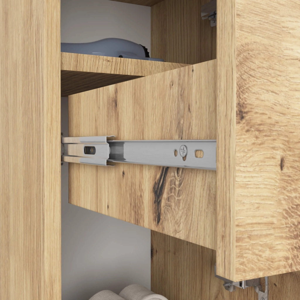 Mobile bagno AKORD FIN Quercia Artisan 30 cm 2 ante 1 cassetto 30x30x85 cm
