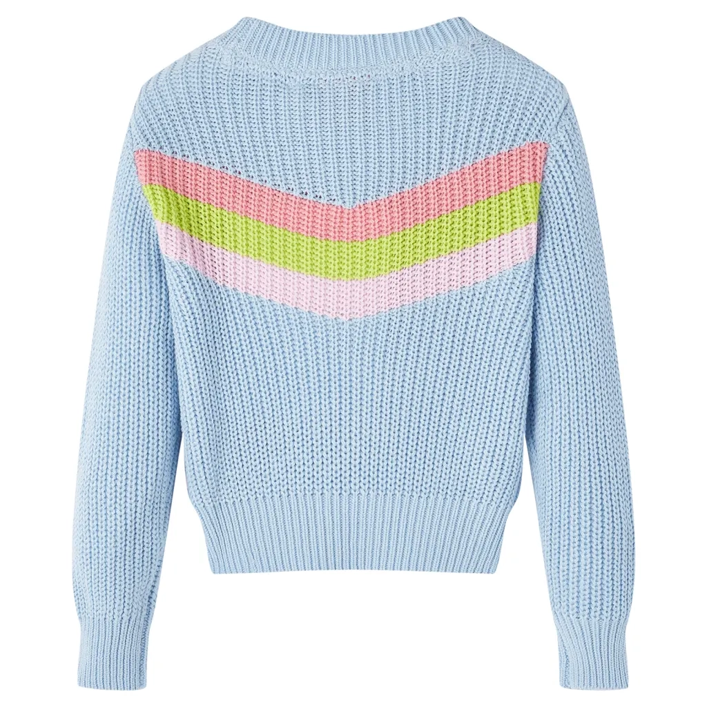 Maglione per Bambini Lavorato a Maglia Blu 128
