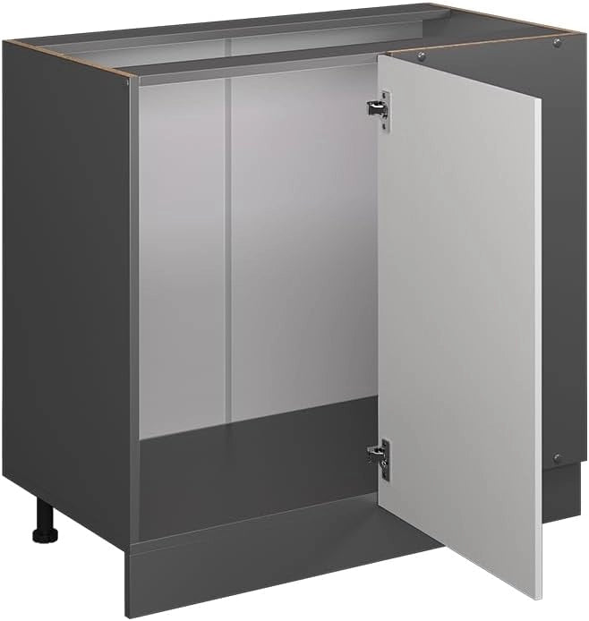 Mobile ad angolo cucina R-Line, Bianco casa di campagna, 86 cm senza piano di lavoro, per la libera combinazione all'interno di sistemi cucina modulari