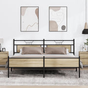 Giroletto senza Materaso in Metallo Rovere Sonoma 193x201 cm 3325127