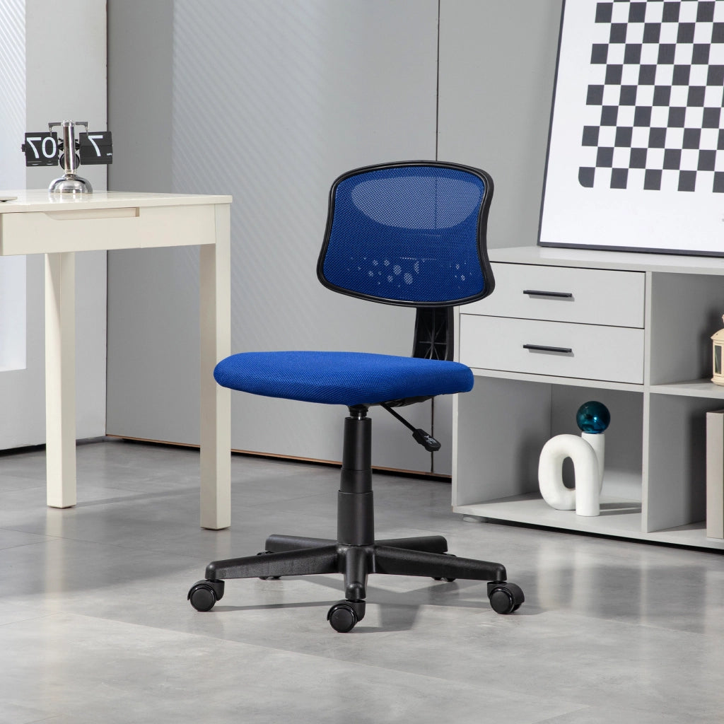 Sedia da ufficio girevole con schienale in rete traspirante altezza regolabile ¨C Minimal ¨C blu