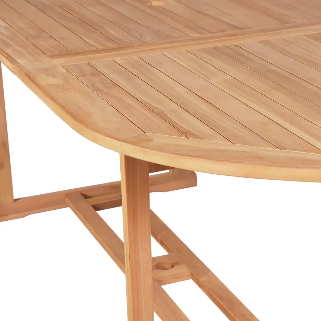 Set da Pranzo da Giardino 7pz Sedie Pieghevoli Massello di Teak 43032