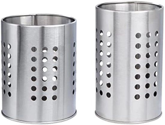 Afdruiprek 2 in 1, set di asciugamani in acciaio inossidabile, contenitore per cucina (argento) 12*15cm e 10*16cm