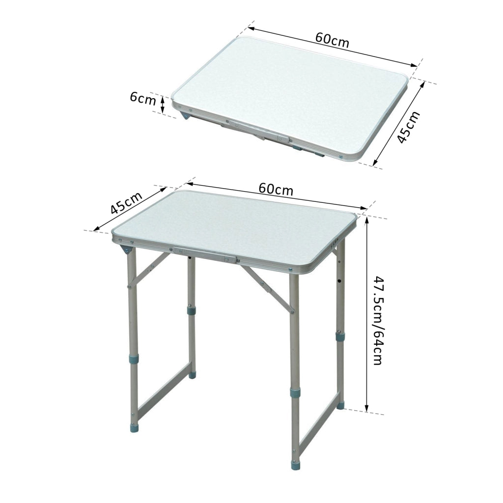 Tavolo pieghevole da esterno ¨C zephmum ¨C alluminio 60x45x64cm