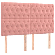 Giroletto con Testiera Rosa 140x190 cm in Velluto