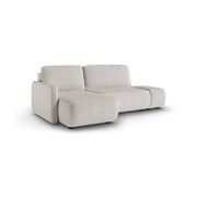 Rezzo, Divano Letto con Penisola Contenitore, 229x148 cm Beige Chiaro