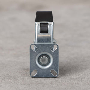 Set 4 ruote girevoli con freno, per trasporto, 125mm, plastica e gomma, max 100 kg a rotella