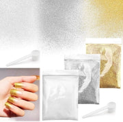 Glitterpoeder Premium 60 g per decorazioni natalizie - Arte dei piedi - Oro Argento Bianco