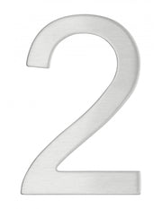 Numero 2 adesivo in acciaio inox, altezza 76 mm – THIRARD