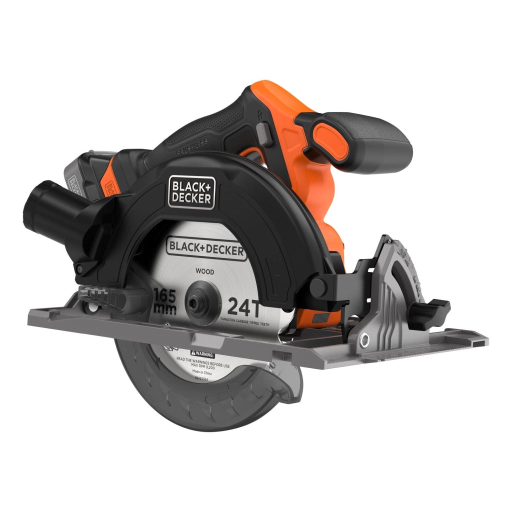 Sega Circolare Brushless 18V Black+Decker BLCCS78E1 165 mm con batteria + caricatore