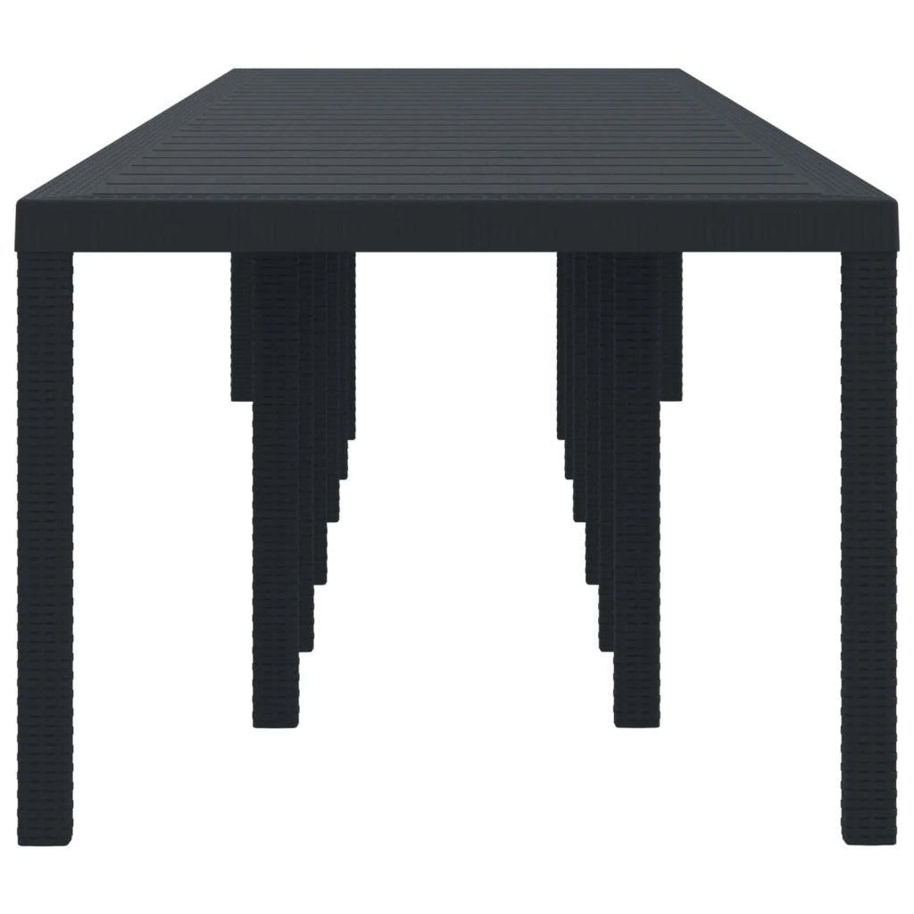 Tavolo da Giardino Antracite 400 x 100 x 73 cm polyrattan