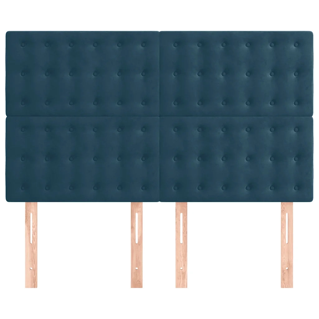 Testiera Blu Scuro 144x5x118/128 cm Velluto 3116818