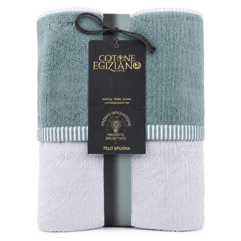 Sazalo, Telo Bagno 100% Cotone Reversibile, Grigio Chiaro