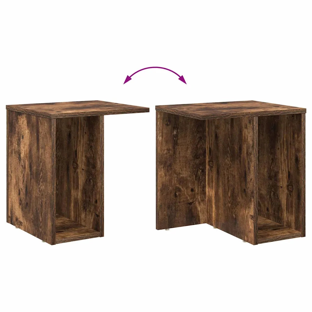 Tavolino Rovere fumé 37 x 32 x 40 cm Legno multistrato