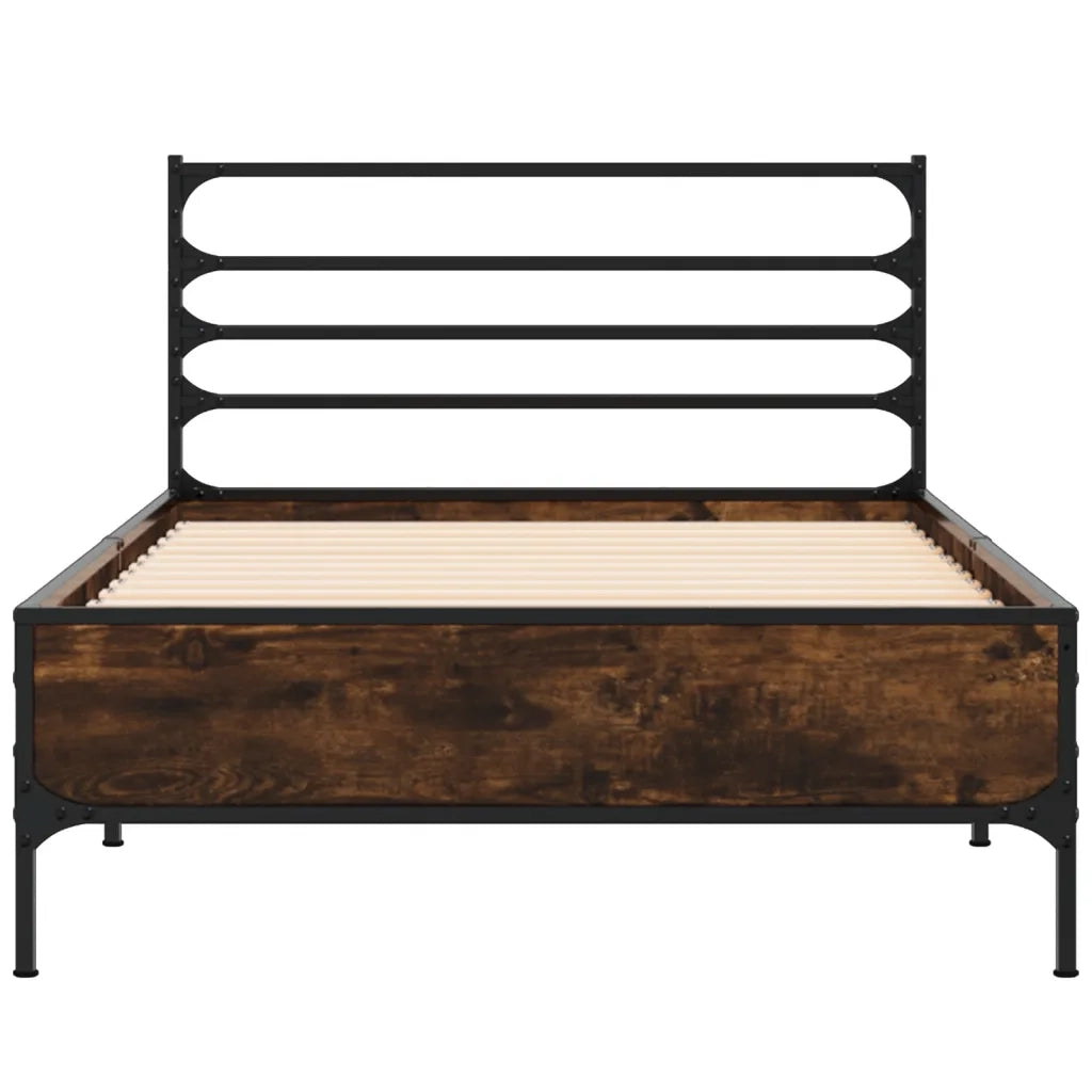 Giroletto Rovere Fumo 90x190 cm in Legno Multistrato e Metallo